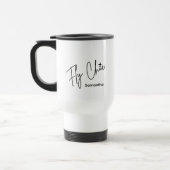 Fly Chic Typography & Airplane Aviation Simple Reisebecher (Links)