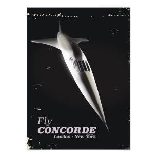 Fly Concorde Vintages Reiseplakat Fotodruck