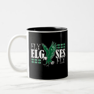 Fly Elgses Fly Funny Spelling Meme Zweifarbige Tasse