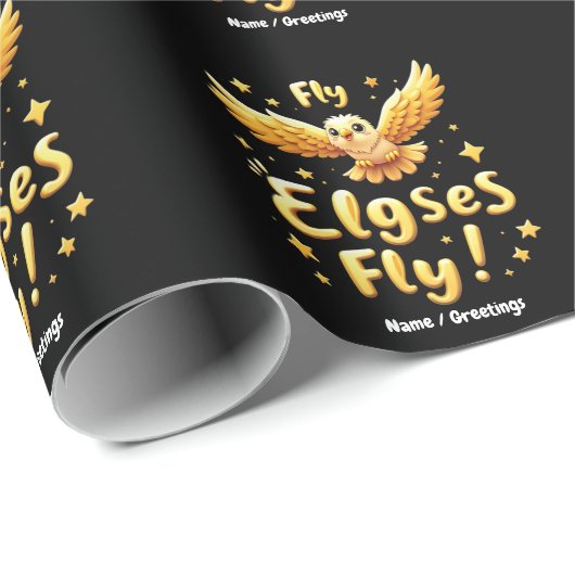 Fly Elgses Fly Inspirational Eagle Art Geschenkpapier (Rolleneckpunkt)