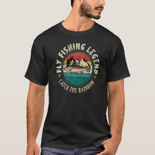 Fly-Fisch-Legende Regenbogenforelle Fly-Fischen T-Shirt