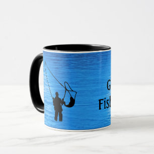 Fly-Fischen - Fischer im Bach Personalisieren Tasse
