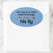 Fly Fish Man's Heart Sticker (Tasche)
