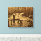 Fly Fisherman 11x14 Leinwanddruck (Insitu (Holzboden))