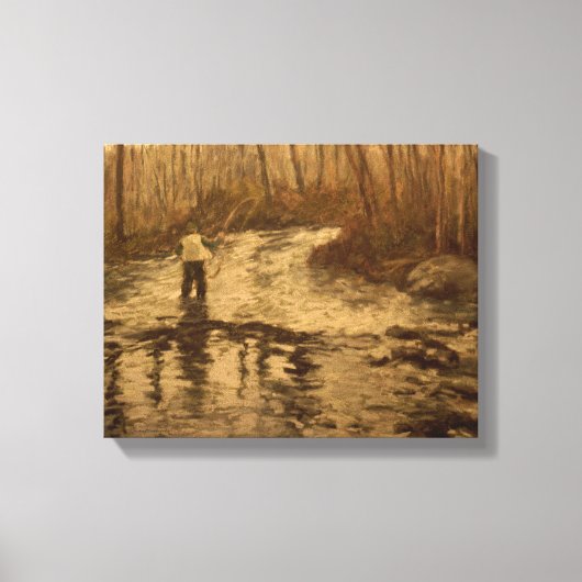 Fly Fisherman 11x14 Leinwanddruck (Vorderseite)