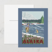 Fly Fisherman - Anchorage, Alaska Postkarte (Vorne/Hinten)