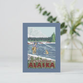 Fly Fisherman - Anchorage, Alaska Postkarte (Stehend Vorderseite)