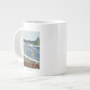 Fly Fisherman - Cordova, Alaska Jumbo-Tasse