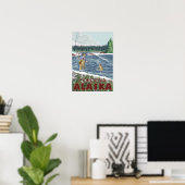 Fly Fisherman - Cordova, Alaska Poster (Heimbüro)