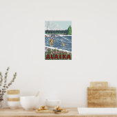 Fly Fisherman - Cordova, Alaska Poster (Küche)