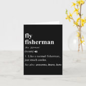 Fly Fisherman Definition Funny Fishing Fishing Karte (Gelbe Blume)