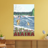 Fly Fisherman - Ketchikan, Alaska Leinwanddruck (Insitu (Wohnzimmer))