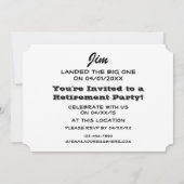Fly Fisherman - Landed Big One!Ruhestand Einladung (Rückseite)