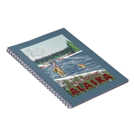 Fly Fisherman - Latouche, Alaska Notizblock (Rechte Seite)