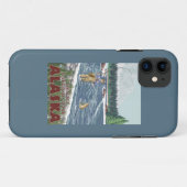 Fly Fisherman - Nationalpark Denali, Alaska Case-Mate iPhone Hülle (Rückseite (Horizontal))