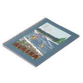 Fly Fisherman - Nationalpark Denali, Alaska Notizblock (Linke Seite)