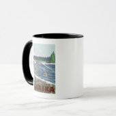 Fly Fisherman - Nationalpark Denali, Alaska Tasse (Vorderseite Links)