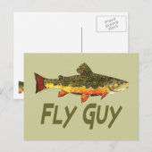Fly Fisherman Postkarte (Vorne/Hinten)