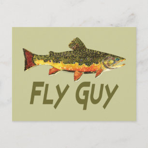 Fly Fisherman Postkarte