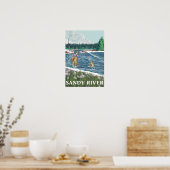 Fly Fisherman - Sandy River, Oregon Poster (Küche)