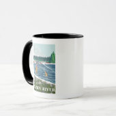 Fly Fisherman - Sandy River, Oregon Tasse (Vorderseite Links)