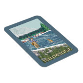 Fly Fisherman - West Yellowstone, Montana Magnet (Rechte Seite)