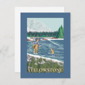 Fly Fisherman - West Yellowstone, Montana Postkarte (Vorne/Hinten)