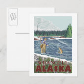 Fly Fisherman - Wrangell, Alaska Postkarte (Vorne/Hinten)