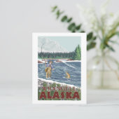Fly Fisherman - Wrangell, Alaska Postkarte (Stehend Vorderseite)