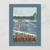 Fly Fisherman - Wrangell, Alaska Postkarte (Vorderseite)