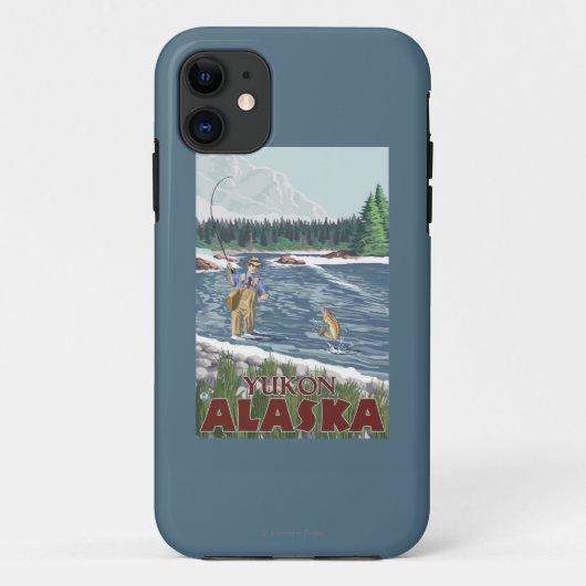 Fly Fisherman - Yukon, Alaska Case-Mate iPhone Hülle (Rückseite)