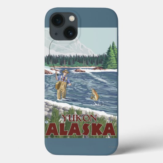 Fly Fisherman - Yukon, Alaska Case-Mate iPhone Hülle (Rückseite)