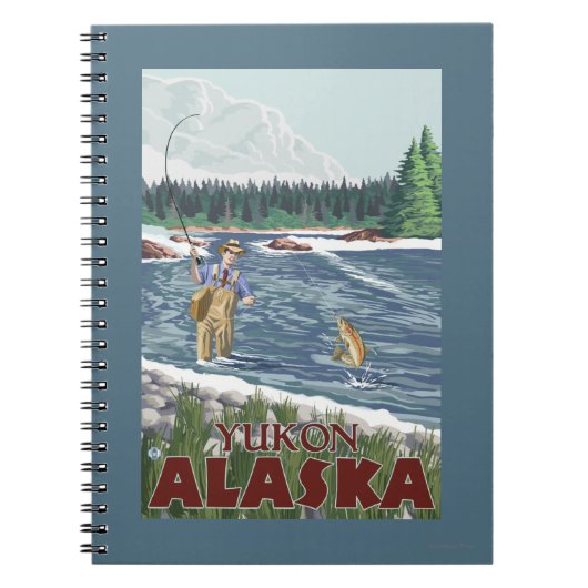 Fly Fisherman - Yukon, Alaska Notizblock (Vorderseite)