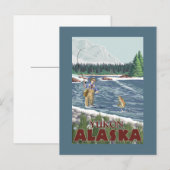 Fly Fisherman - Yukon, Alaska Postkarte (Vorne/Hinten)