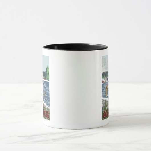 Fly Fisherman - Yukon, Alaska Tasse (Zentrum)
