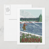 Fly FishermanArizona Postkarte (Vorne/Hinten)