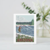 Fly FishermanArizona Postkarte (Stehend Vorderseite)