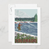 Fly FishermanColorado Postkarte (Vorne/Hinten)