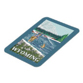 Fly FishermanWyomingVintage Travel Poster Magnet (Linke Seite)