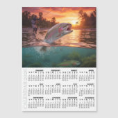 Fly Fishing 2026 Fridge Calendar, Trout / Fish Magnetkarte (Vorderseite)