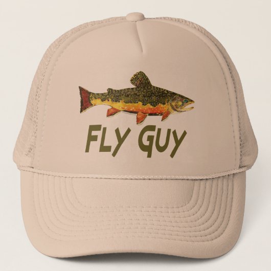 Fly Fishing Brook Trout Fisherman Truckerkappe (Vorderseite)