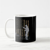 Fly Fishing Fisherman American Flag Camouflage Fly Kaffeetasse (Links)