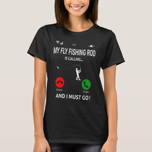 Fly Fishing Fisherman Fishing Rod Funny For Dad T-Shirt (Vorderseite)