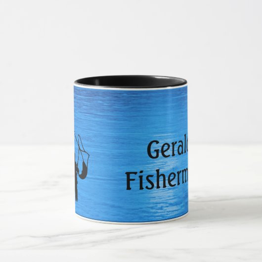 Fly Fishing - fisherman in stream Personalize Tasse (Zentrum)