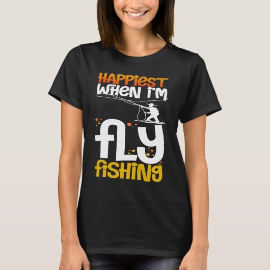 Fly Fishing Flies Fisherman Rod Bait Reel Lures T-Shirt (Vorderseite)