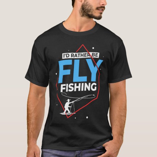 Fly Fishing Flies Fisherman Rod Bait Reel Lures T-Shirt (Vorderseite)