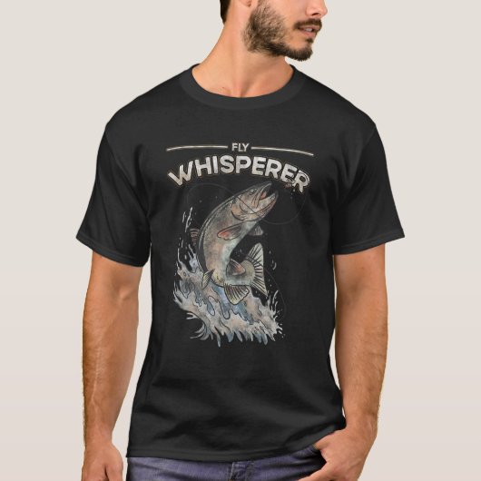 Fly-Fishing Forellen-Flüsterer Witze Fisch Kunstwe T-Shirt (Vorderseite)