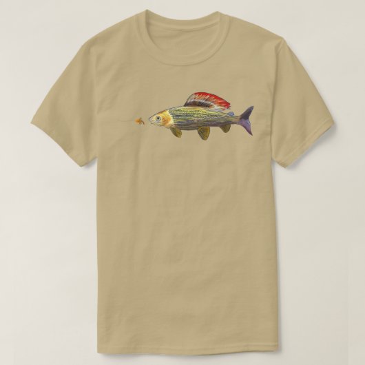 Fly Fishing Grayling Fish Nymphing Dry Fly Tying F T-Shirt (Design vorne)