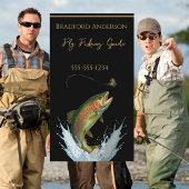 Fly Fishing Guide Charts Schlichte Schwarze Forell Visitenkarte