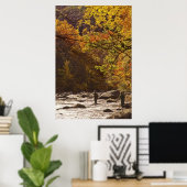 Fly Fishing In Autumn - Poster (Heimbüro)